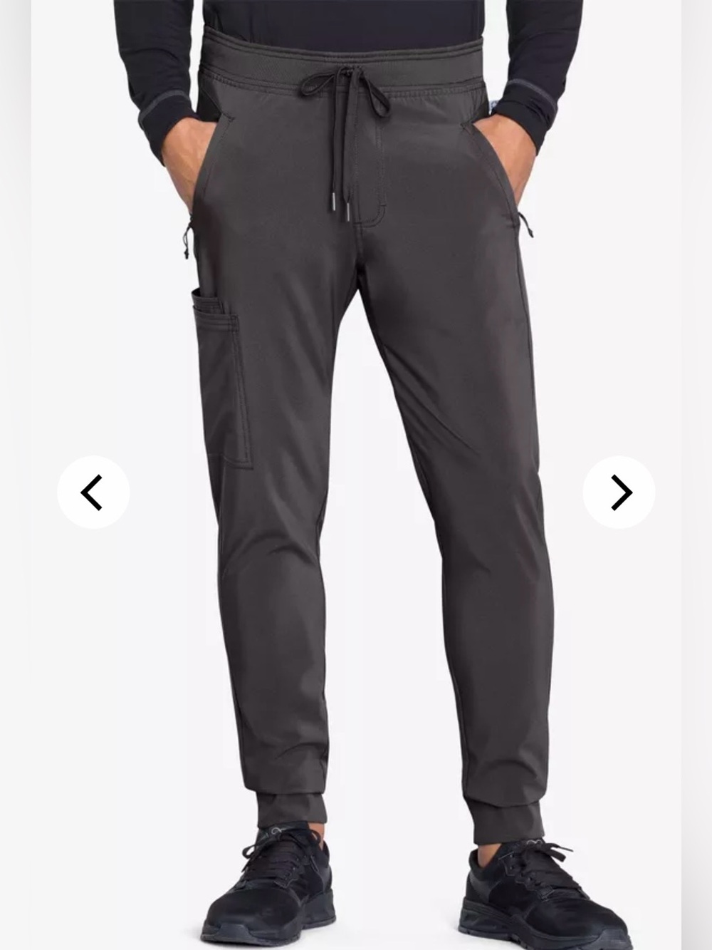 BUNDLE (4) Cherokee Black Infinity 5-Pocket STRETCH Cargo Jogger Scrub Pants